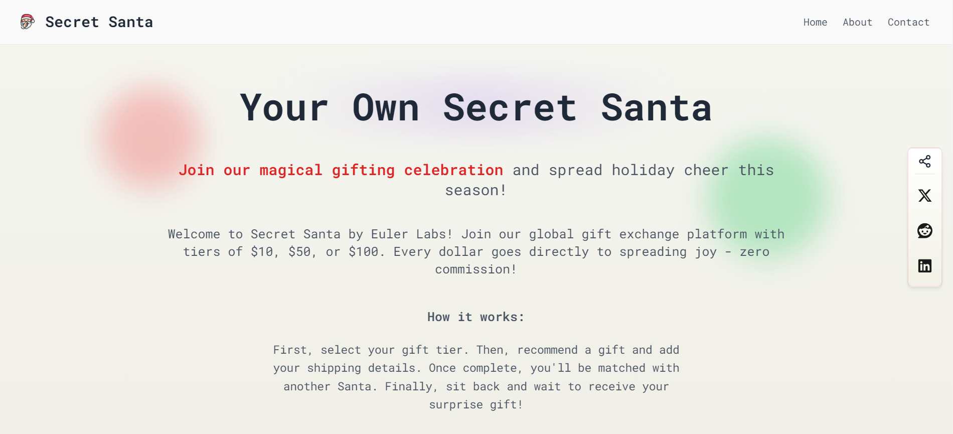 Global Secret Santa Gift Exchange Platform